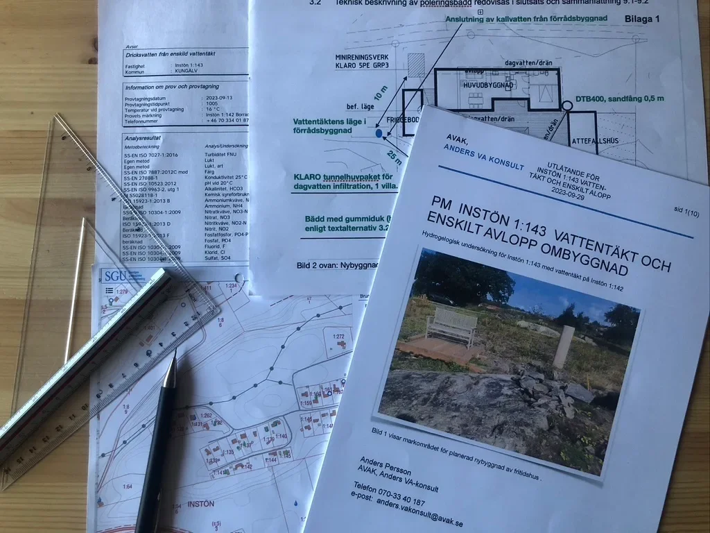 Hydrogeologisk undersökning och markbädd för enskilt avlopp